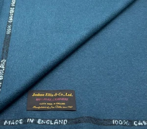 Aqua Cashmere Textile Fabric Pure Cashmere Fabric For Coating Overcoating 2.80m - Picture 1 of 5