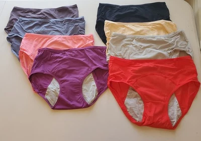 Pack de 8 bragas lavables para incontinencia ropa interior talla 2XL pequeña ver medidas  Foto 1 de 4