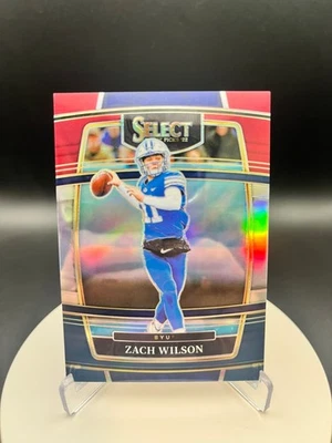 2022 Select Draft Picks Zach Wilson Tri-Color Prizm /199 #41 BYU Cougars QB - Image 1 of 2
