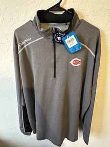 Men’s XL Cincinnati Reds COLUMBIA Golf 1/4 Zip Omni-Wick Jacket NWT - Picture 1 of 4