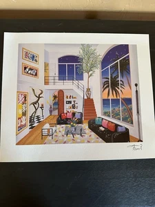 Fanch Ledan SerioLithograph Signed COA, “Interior With Three Matisse” 1999 NOS - Picture 1 of 5