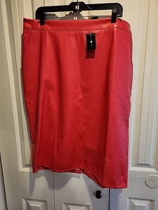 Ashley Stewart rosa Knie Rock Polyester Damengröße 18/20 neu mit Etikett  - Bild 1 von 5