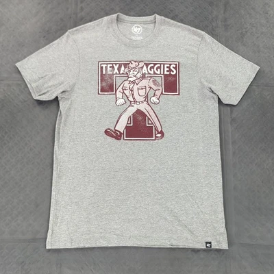Camiseta Texas A&M Aggies Ole Sarge 47 Marca Gris Manga Corta Hombres Pequeña Foto 1 de 4