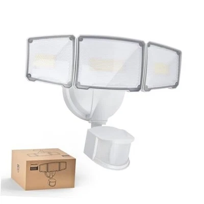  Luces de Seguridad LED 72W 7400LM con Sensor de Movimiento PIR Exterior, 5000K Blanco Foto 1 de 4