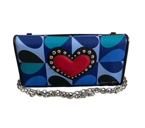 Brighton Fashionista Moody Blue Rockmore Wallet On A Chain - Picture 1 of 14