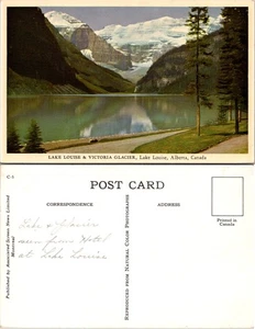 Beautiful Lake Louise and Victoria Glacier Alberta Canada Postcard - Picture 1 of 1