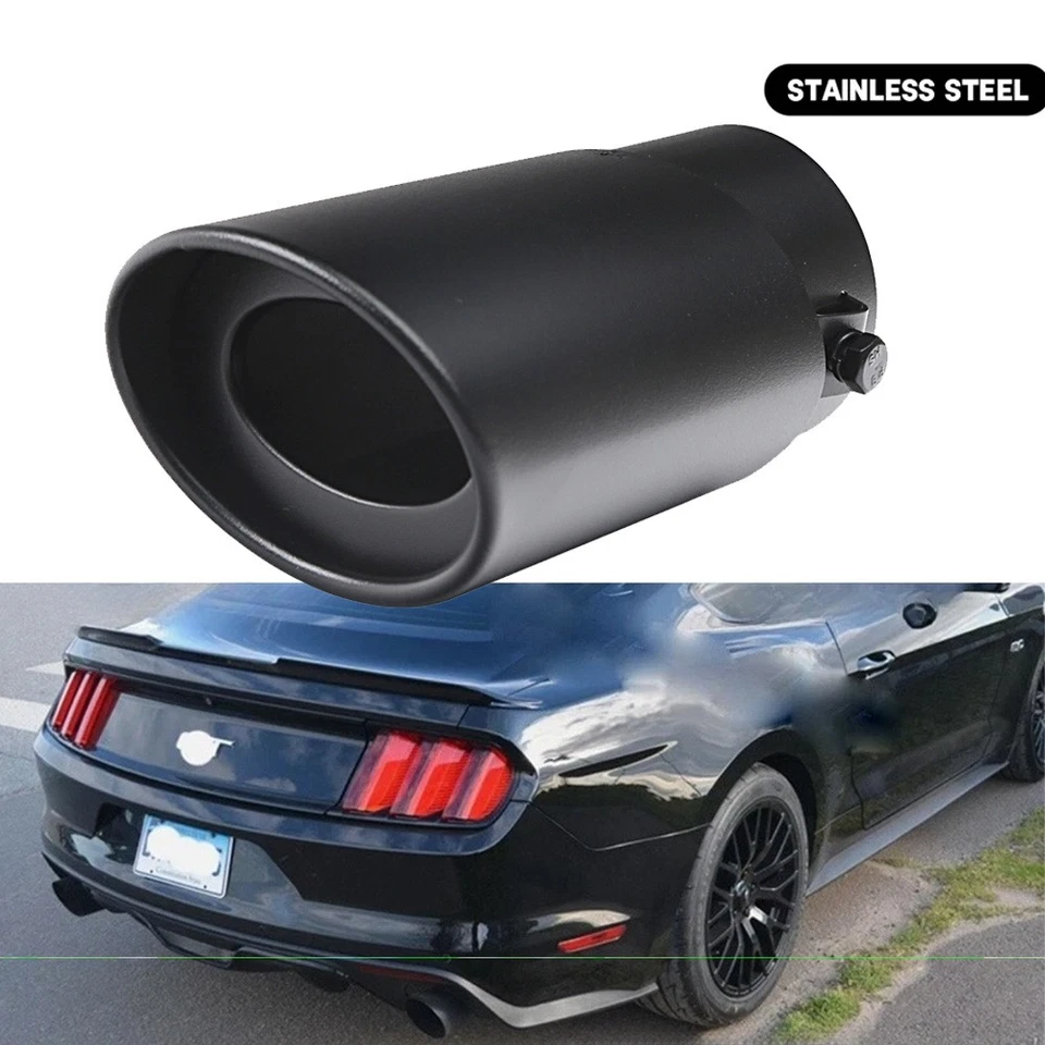 Silenciador punta trasera tubo escape + accesorios redondos para Ford Mustang GT Foto 1 de 4