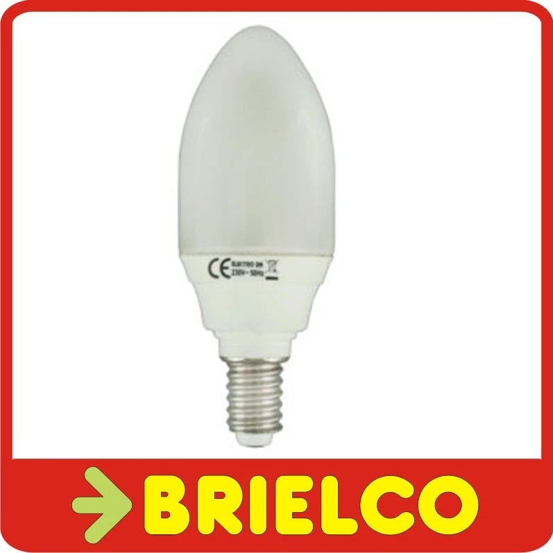 LAMPARA BOMBILLA BAJO CONSUMO FLUORESCENTE TIPO VELA LUZ DIA E14 9W 220V BD4058 - Imagen 1 de 1