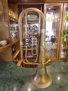 J.Altrichter Rare Vintage BBb Tuba Brass Hallmark Germany Late 19th Early 20th - Picture 1 of 13
