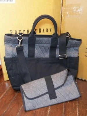 Pottery Barn Kids Baby Fillmore Diaper Bag W/ Changing Pad Charcoal Black #2434 - Image 1 of 3