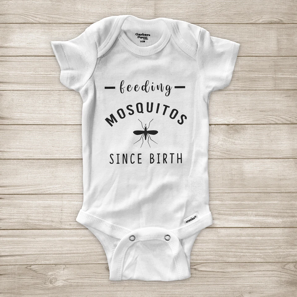 Alimentación de mosquitos desde el nacimiento divertido al aire libre insectos bebé body bebé una pieza Foto 1 de 2