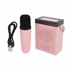 Mini Karaoke Machine Ambient Light Multifunctional Pink Excellent Sound Quality