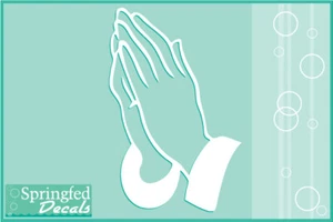 PRAYING HANDS #1 cut vinyl decal car truck window sticker Religious Sticker - Bild 1 von 1