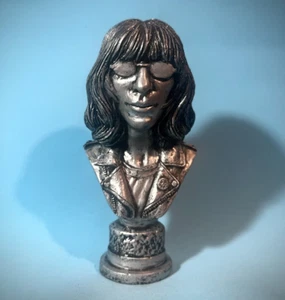 RAMONES JOEY RAMONE PUNK SILVER BUST SCULPTURE Figure Resin music ROCK guitar ko - Picture 1 of 24