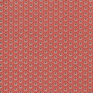 Textilien français ASANOHA japanisches Design rot Stoff 100% Baumwolle 160 cm breit - Bild 1 von 1