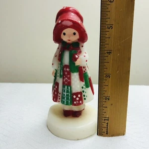 Holly Hobbie Christmas Candle Vintage READ 6" tall - Picture 1 of 7