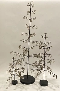 Pottery Barn Vintage Crystal Glass Set of 3 Trees 14,24,36” Xmas Wedding Decor - Picture 1 of 5