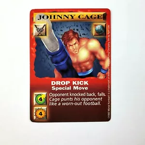 Juego de cartas Mortal Kombat Kard 1992 Johnny Cage Drop Kick movimiento especial juego - Imagen 1 de 2