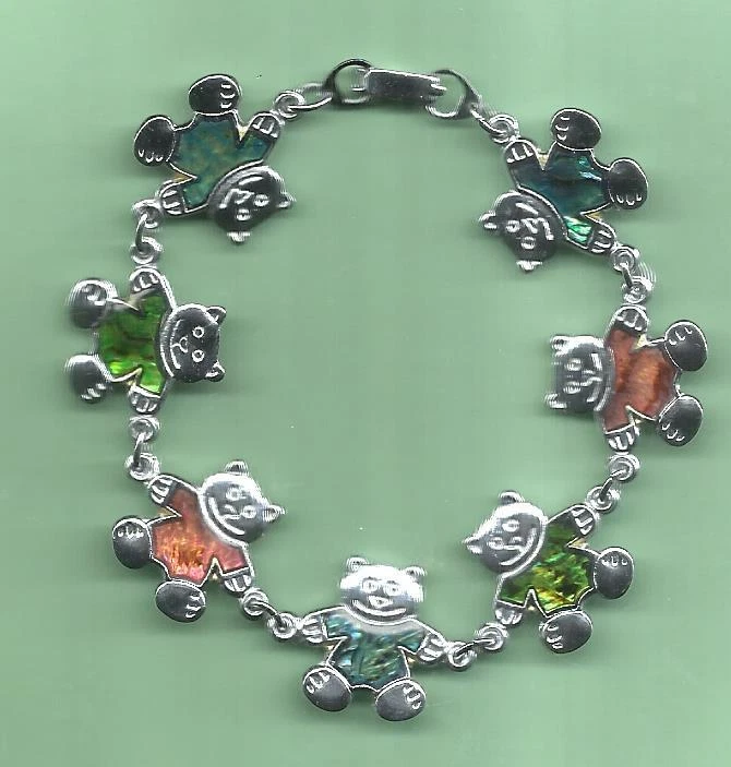 PAUA  REAL SEA SHELL  MULTI  & BLUE COLOR  BRACELETS & ANKLETS   ADJUSTABLE  - Image 1 of 1