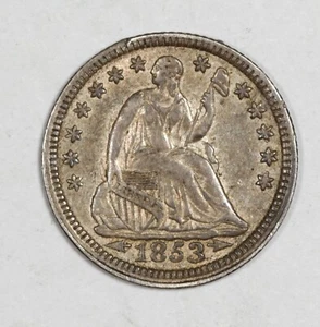 1853 With Arrows Liberty Seated Half Dime Original! #DFW10 - Picture 1 of 2