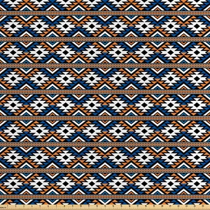 Boho Satin Stoff als Meterware geometrische Muster - Bild 1 von 11