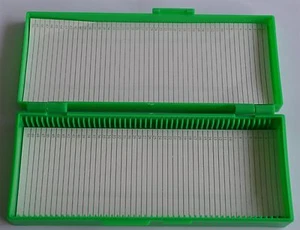 1pc New Microscope Slides Box Slide Storage Holds 50 Slides color randomly - Picture 1 of 3