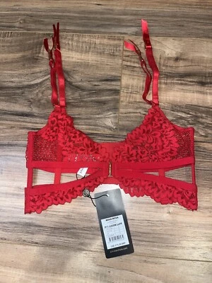 Pleasure State Red Bra SUSPENDER BELT Lollipop Small Brand New With Tags - Image 1 of 3