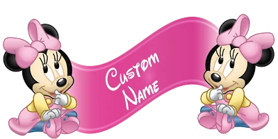 Настенная наклейка с детским баннером Minnie Mouse (вдохновленная) - Изображение 1 из 2