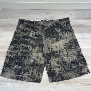 Pantalones Cortos Vans Cargo Negros Camuflados Para Hombre 34 (35x11) Patinador Skateboarding Rave Grunge - Imagen 1 de 8