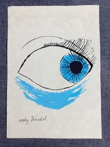 Andy Warhol (Handmade) Drawing on antique paper Signed and Sealed size 21x29.5 - Picture 1 of 3
