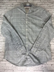 Camisa Penguin Manga Larga Botón Para Hombre L Gris Heritage Calce Ajustado Estampado A Cuadros - Imagen 1 de 9