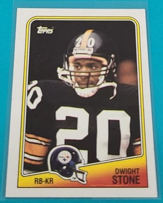 1988 Topps    RC #167 Dwight Stone Pittsburgh Steelers Football Card U5 - Image 1 of 2