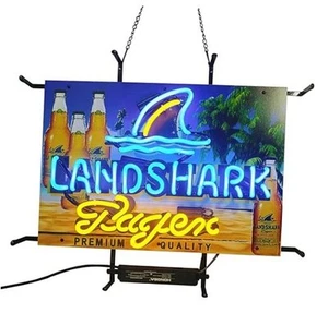 Neon Signs Beer Bar Club Bedroom Cafe Shop Sign Landshark Lager Glass Neon - Picture 1 of 7