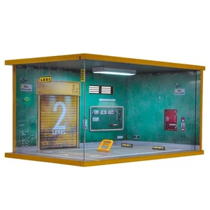 Maßstab 1:18 Vitrine Auto Garage Moldel mit LED Licht und Acryl Abdeckung Wo... - Bild 1 von 8