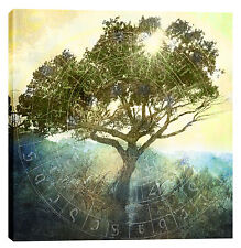 Epic Graffiti "Tree And Sun" by Elena Ray Giclee Canvas Wall Art, 18"x18"