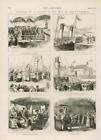 1873 - Antique Print FRANCE Pilgrim Paray Le Monial Newhaven Dieppe    (63)
