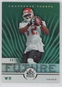 2005 Upper Deck Reflections Green /75 Craphonso Thorpe #232 Rookie RC