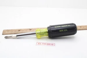 Klein Tools 32476 Multi-Bit Screwdriver / Nut Driver 5-in-1 Phillips Slotted USA - Picture 1 of 10