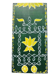 Indian Kolam Manai Wooden Pooja Chowki bajot peetha singhasan Temple handmadeUSA - Picture 1 of 8