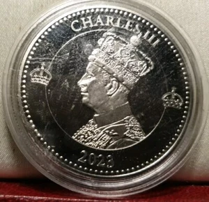 GB french medal 40mm King Charles III 2023 - Picture 1 of 2