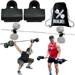 Dumbbells to barbell- Dualbell Pair (BK)- home gym equipment, fitness, strength - Picture 1 of 22