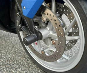 BMW K1200S  CRASH MUSHROOMS PROTECTORS SLIDERS FRONT AXLE BUNGS OGGYS S20ZM - Picture 1 of 12