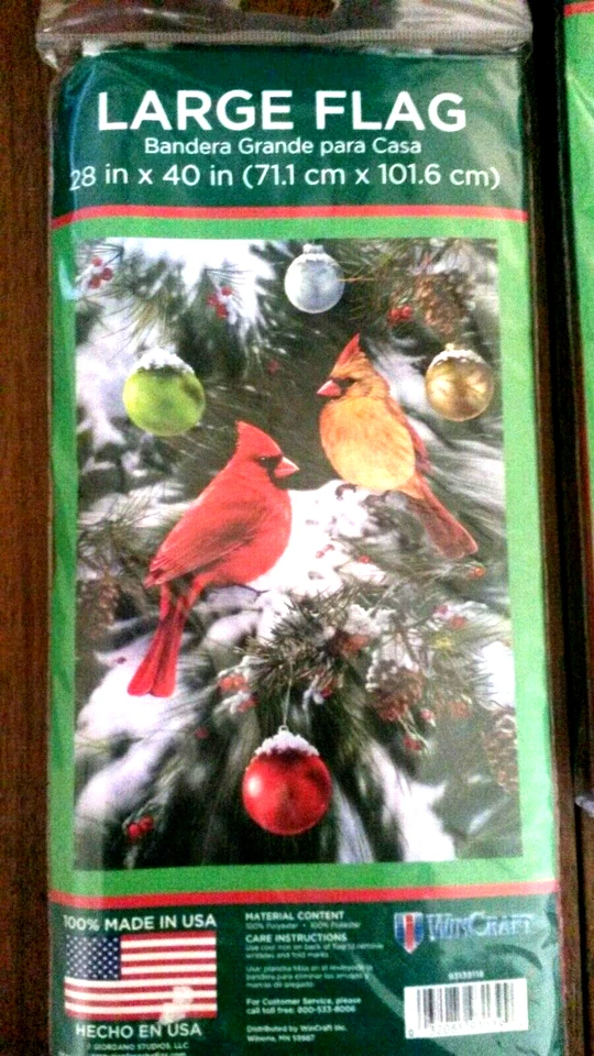 Bandera Jardín Cardenales en Navidad Nueva en Paquete Precintado -a Foto 1 de 1