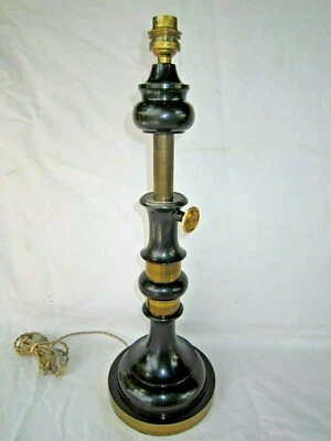 Antigua lámpara de banquero notarial de bronce/latón con sistema siglo XIX Foto 1 de 4