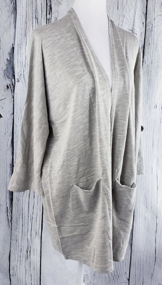 Donni Ribbed Sweater Coat Sandwash Cardigan Womens One Size Fits 0 to 16