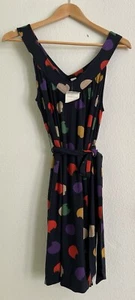 Marc By Marc Jacobs Normandy Blue Multi Smudge Dot Dress Sleeveless V-neck Sz XS - Picture 1 of 15