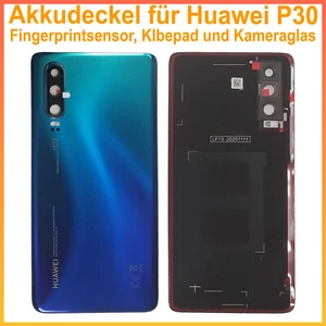 Original Huawei Back Cover for Huawei P30 Battery Cover incl. Fingerprint Sensor Blue - Picture 1 of 2
