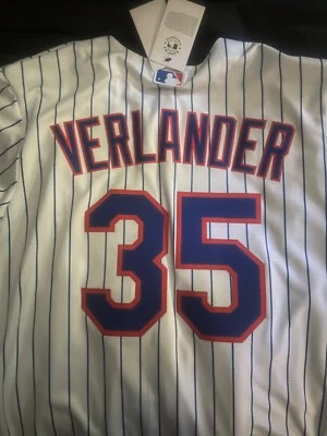 Nike Authentic Genuine MLB Justin Verlander New York Mets Jersey Size L NEW - Image 1 of 3