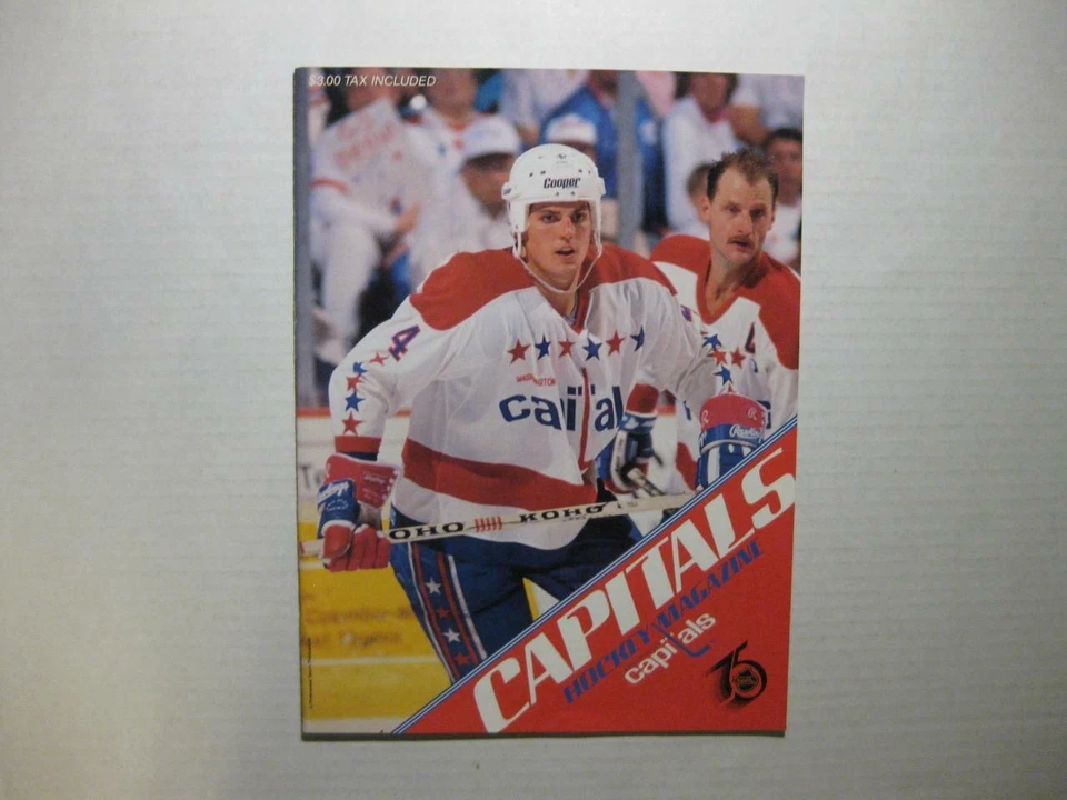 Washington Capitals Montreal Canadiens 27 de marzo 1992 Programa de hockey Patrick Roy Foto 1 de 1