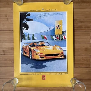 Póster Ferrari F50 Jay Koka FCA 1998 International Meet Toronto Canadá 19x27 pulgadas - Imagen 1 de 11